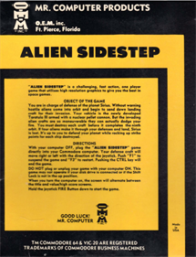 Alien Sidestep - Box - Back Image