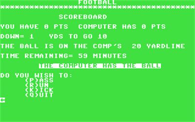 Football (Tab Books) - Screenshot - Gameplay Image
