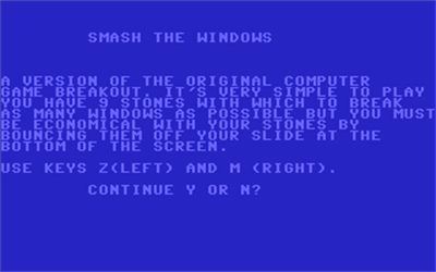 Smash the Windows - Screenshot - Game Title Image