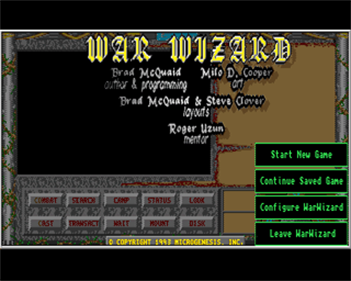 War Wizard - Screenshot - Game Title Image