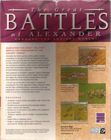 The Great Battles of Alexander - Box - Back Image