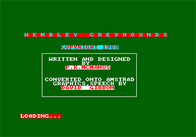 Wembley Greyhounds - Screenshot - Game Title Image