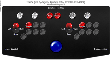 Tetris - Arcade - Controls Information Image