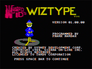 Wizard of Id's WizType - Screenshot - Game Title Image