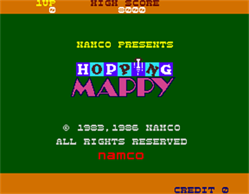 Hopping Mappy - Screenshot - Game Title Image