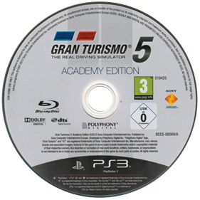Gran Turismo 5: Academy Edition - Disc Image