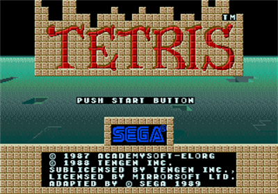 Tetris (Unreleased) - Screenshot - Game Title Image