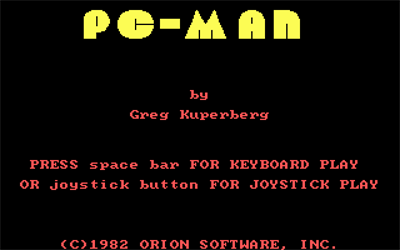 PC-Man - Screenshot - Game Title Image