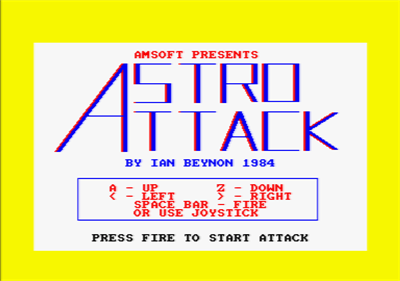 Astro Attack - Screenshot - Game Title Image