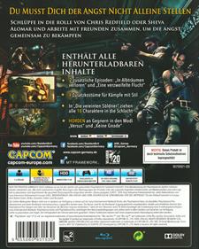 Resident Evil 5 - Box - Back Image