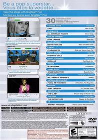 SingStar: Pop - Box - Back Image