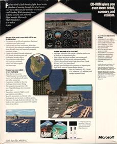 Microsoft Flight Simulator (v5.1) - Box - Back Image