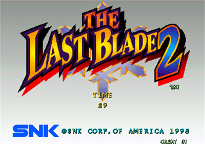 The Last Blade 2 - Screenshot - Game Title Image