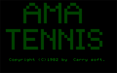 Amateur Tennis - Screenshot - Game Title Image