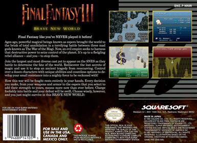 Final Fantasy VI: Brave New World - Box - Back Image
