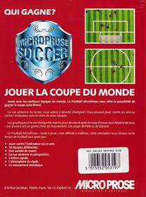 Microprose Soccer - Box - Back Image