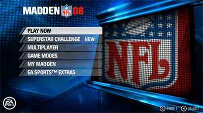 Madden NFL 08 - Screenshot - Game Select Image