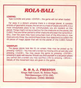 Rolaball - Box - Back Image