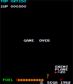 Super Zaxxon - Screenshot - Game Over Image