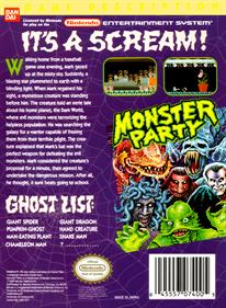 Monster Party - Box - Back Image
