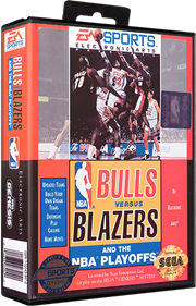 Bulls Versus Blazers and the NBA Playoffs - Box - 3D Image