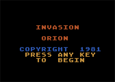 Invasion Orion - Screenshot - Game Title Image