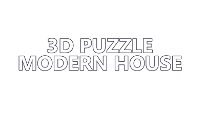 3D PUZZLE: Modern House - Clear Logo Image