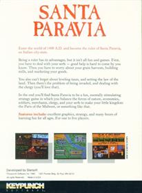 Santa Paravia - Box - Back Image