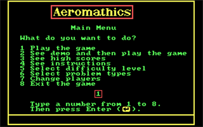 Aeromathics - Screenshot - Game Select Image