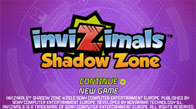 Invizimals: Shadow Zone - Screenshot - Game Title Image