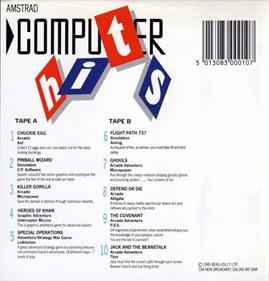 10 Computer Hits - Box - Back Image