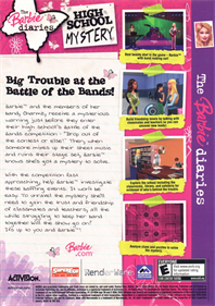The Barbie Diaries: High School Mystery - Box - Back Image