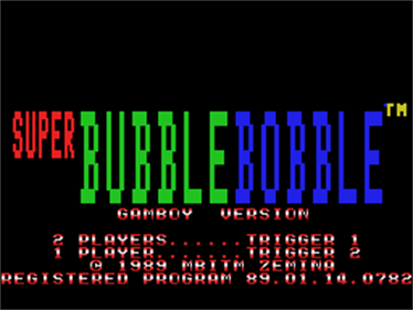 Super Bubble Bobble - Screenshot - Game Title Image