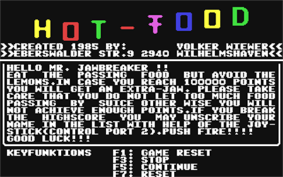 Hot-Food - Screenshot - Game Title Image