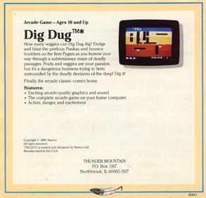 Dig Dug - Box - Back Image