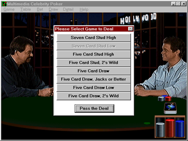 Multimedia Celebrity Poker - Screenshot - Game Select Image