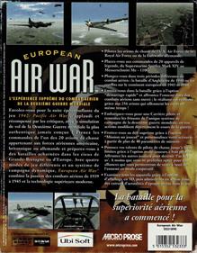 European Air War - Box - Back Image