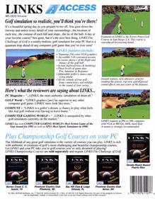 Links: The Challenge of Golf - Box - Back Image
