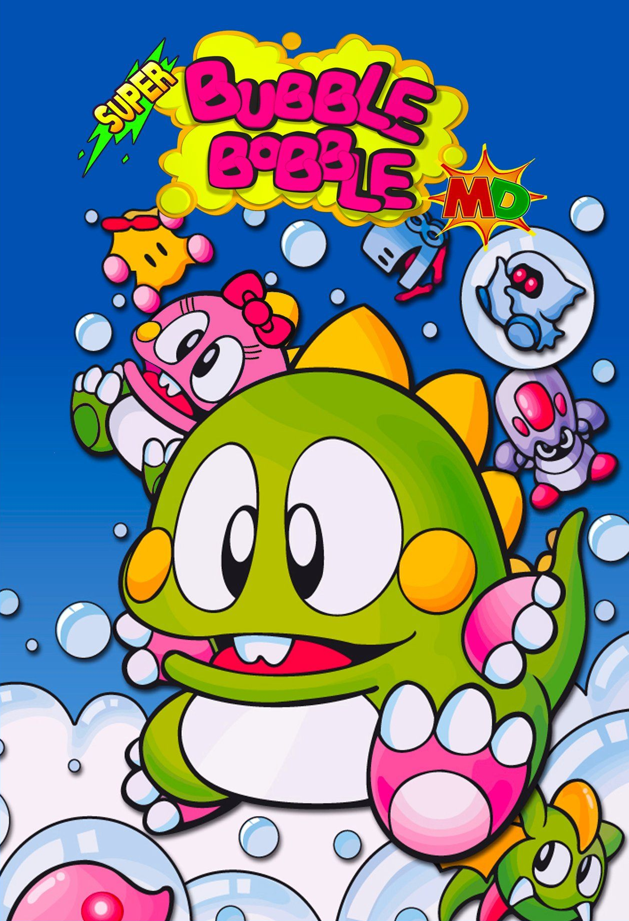 Super Bubble Bobble 16bit Cartão De Jogo MD Carrinho Para Sega