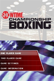 Showtime Championship Boxing - Screenshot - Game Title Image