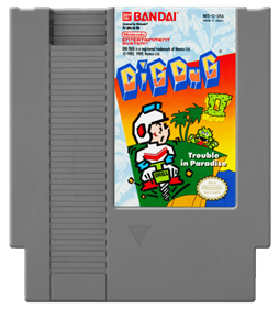 Dig Dug II: Trouble in Paradise - Cart - Front Image