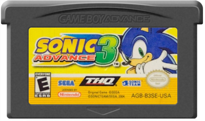 Sonic Advance 3 - Cart - Front Image