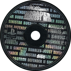 Williams Arcade's Greatest Hits - Disc Image