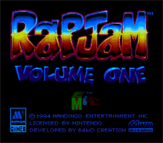 Rap Jam: Volume One - Screenshot - Game Title Image