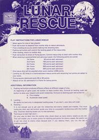 Lunar Rescue - Advertisement Flyer - Back Image