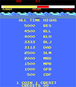 Freeze (Cinematronics) - Screenshot - High Scores Image