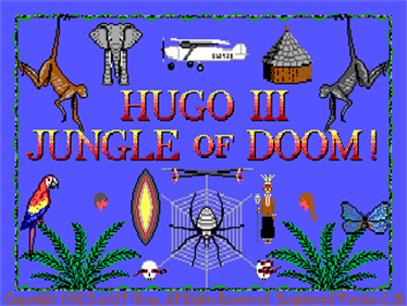 Hugo III: Jungle of Doom - Screenshot - Game Title Image