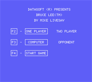 Bruce Lee - Screenshot - Game Title