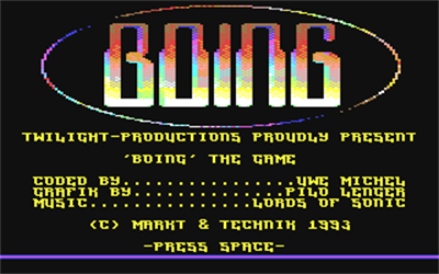Boing (Markt & Technik) - Screenshot - Game Title Image