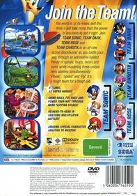 Sonic Heroes - Box - Back Image